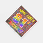 Graffiti Rainbow Look 81E VERJAARDAG! + Aangepaste Servet (Hoek)