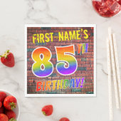 Graffiti Rainbow Look 85E VERJAARDAG! + Aangepaste Servet (Insitu)