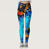 Graffiti Rave Love Leggings (Voorkant)