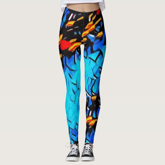 Graffiti Rave Love Leggings (Voorkant)