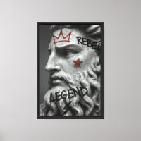 Graffiti Rebel King buste met kroon