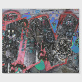 Graffiti Red Black letters Urban Street Art Cadeaupapier (Vlak)