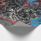 Graffiti Red Black letters Urban Street Art Cadeaupapier (Hoek)