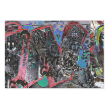 Graffiti Red Black letters Urban Street Art