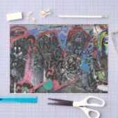 Graffiti Red Black letters Urban Street Art Tissuepapier (Craft)