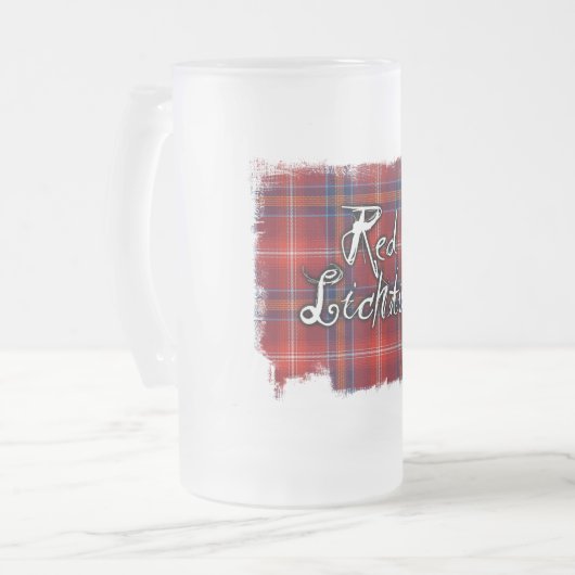 Graffiti Red Lichtie collectie Matglas Bierpul (Voorkant links)