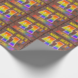 Graffiti Regenboog Look 41STE VERJAARDAG! & Aangep Cadeaupapier