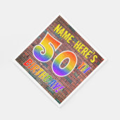Graffiti Regenboog Look 50ste VERJAARDAG! + Aangep Servet (Hoek)