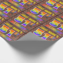 Graffiti Regenboog Look 51STE VERJAARDAG! & Aangep Cadeaupapier