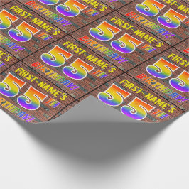 Graffiti Regenboog Look 55ste VERJAARDAG! & Aangep Cadeaupapier
