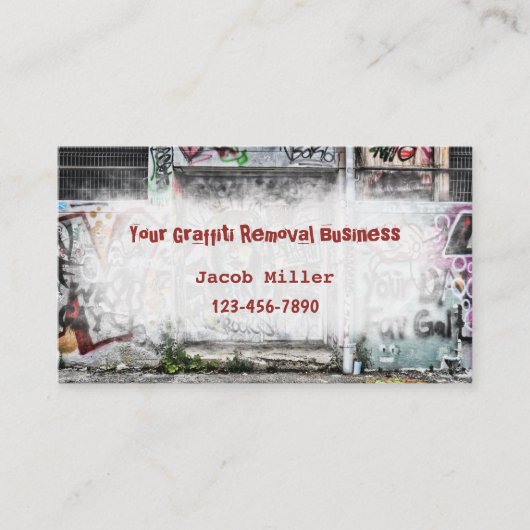 Graffiti Removal Services Creative Cool Unieke Visitekaartje (Voorkant)