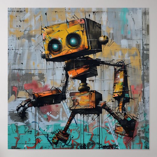 Graffiti-robot Poster (Voorkant)