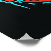 GRAFFITI rode/blauwe hoekMASSIEVE LOGO afdrukken/p Poster (Hoek)