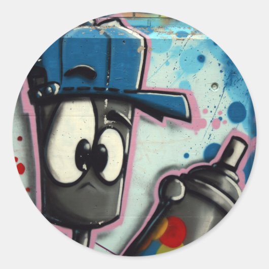 Graffiti Ronde Sticker (Voorkant)