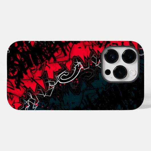 graffiti rood Case-Mate iPhone case (Achterkant (horizontaal))
