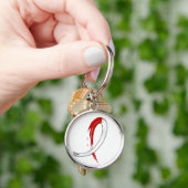 Graffiti Rood wit lintje Aplastische anemie Sleutelhanger (Hand)