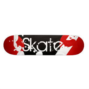 Graffiti Rood, zwart-wit monogram skateboard