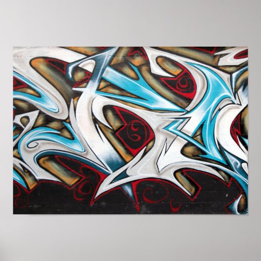 Graffiti Roses Urban Street Art Poster (Voorkant)