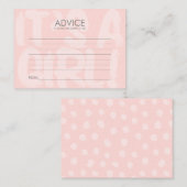 Graffiti roze Baby shower advies Kaart voor mam (Voorkant / Achterkant)