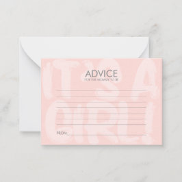 Graffiti roze Baby shower advies Kaart voor mam