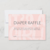 Graffiti roze Baby shower Diaper Raffle Ticket Kaart (Voorkant)