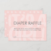 Graffiti roze Baby shower Diaper Raffle Ticket Kaart (Voorkant / Achterkant)