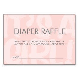Graffiti roze Baby shower Diaper Raffle Ticket Kaart