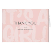 Graffiti roze Baby shower Hartelijk dank