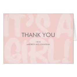 Graffiti roze Baby shower Hartelijk dank