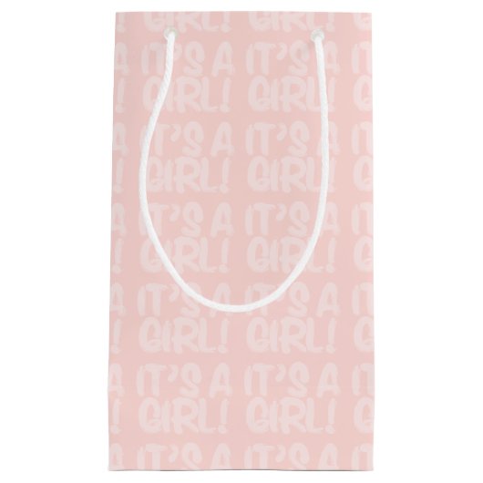 Graffiti roze Baby shower met een cadeautas voor m (Voorkant)