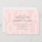 Graffiti roze Baby shower Uitnodiging (Voorkant)