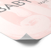 Graffiti roze Baby shower Welkomstteken Poster (Hoek)