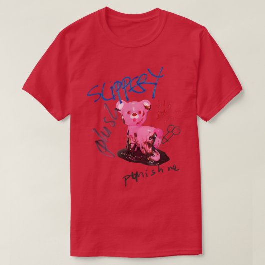 Graffiti roze Beer T-shirt (Design voorkant)
