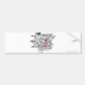 Graffiti roze bumpersticker (Voorkant)
