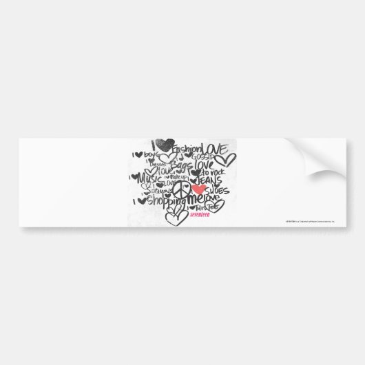 Graffiti roze bumpersticker (Voorkant)