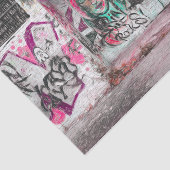 Graffiti roze groene mrunge Urban Street Wall Art Tissuepapier (Detail)