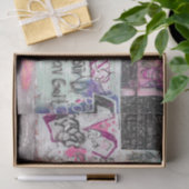 Graffiti roze groene mrunge Urban Street Wall Art Tissuepapier (Geschenk)