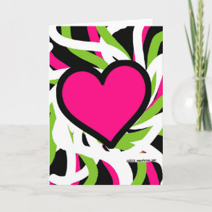 Graffiti Roze Hart Kaart