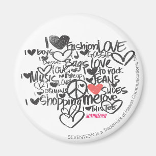 Graffiti roze magneet