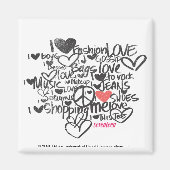 Graffiti roze magneet (Voorkant)