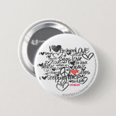 Graffiti roze ronde button 5,7 cm (Voorkant /achterkant)