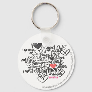 Graffiti roze sleutelhanger