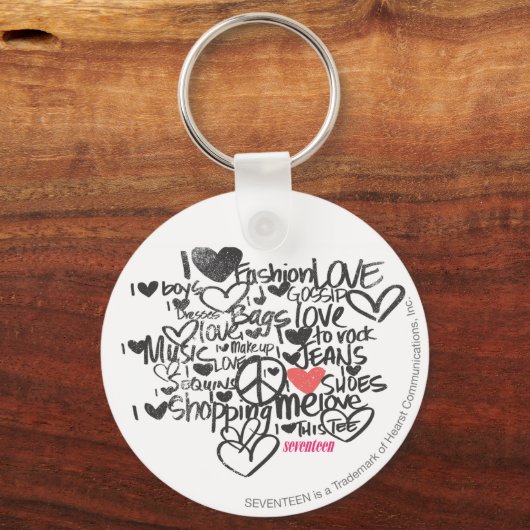 Graffiti roze sleutelhanger (Voorkant)