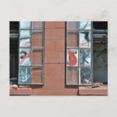 Graffiti-ruiten Briefkaart (Voorkant)