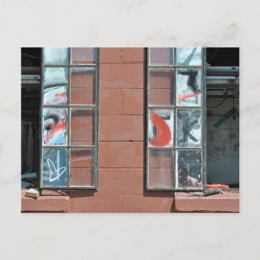 Graffiti-ruiten Briefkaart (Voorkant)