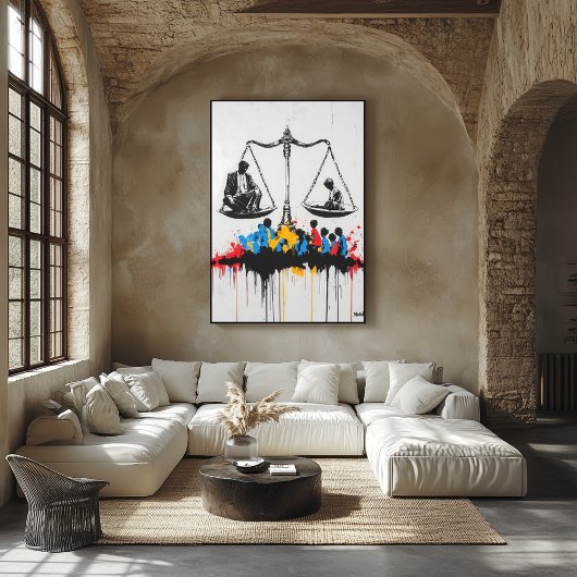 Graffiti Schalen van Ongelijkheid – Protestkunst i Poster