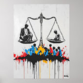 Graffiti Schalen van Ongelijkheid – Protestkunst i Poster (Voorkant)