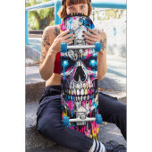 Graffiti Schedel Skateboard Deck Neon Straatkunst