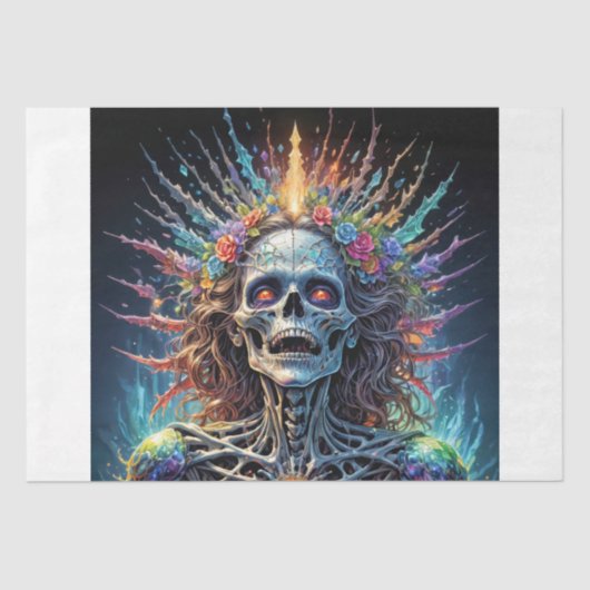 Graffiti Schedelexplosie - Decoupage - Tissuepapier (Voorkant)