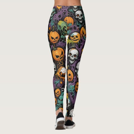 Graffiti schedels leggings (Achterkant)
